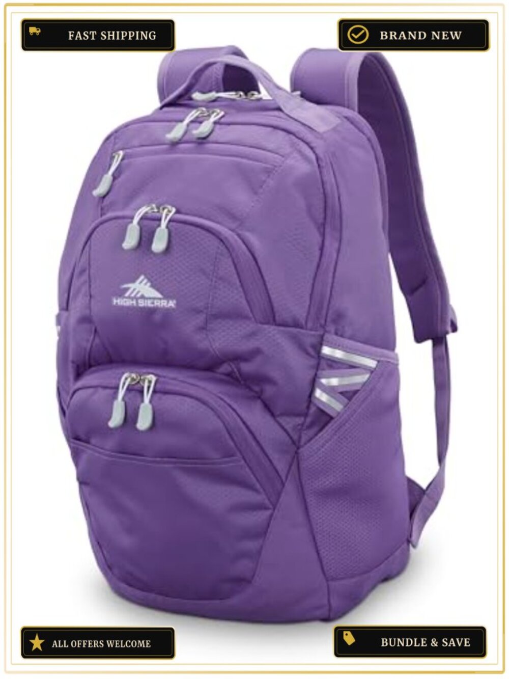High Sierra Swoop SG Backpack - 17 Inch Laptop Bookbag with Tablet Sleeve